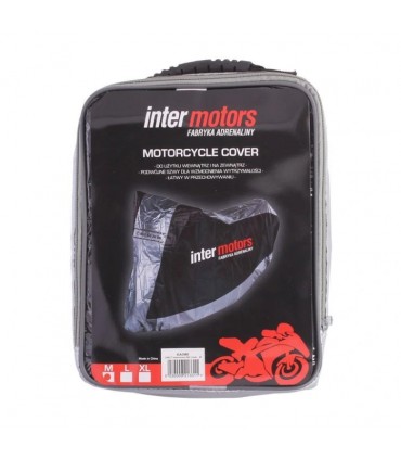 Чехол на мотоцикл с логотипом Inter Motors серебристый