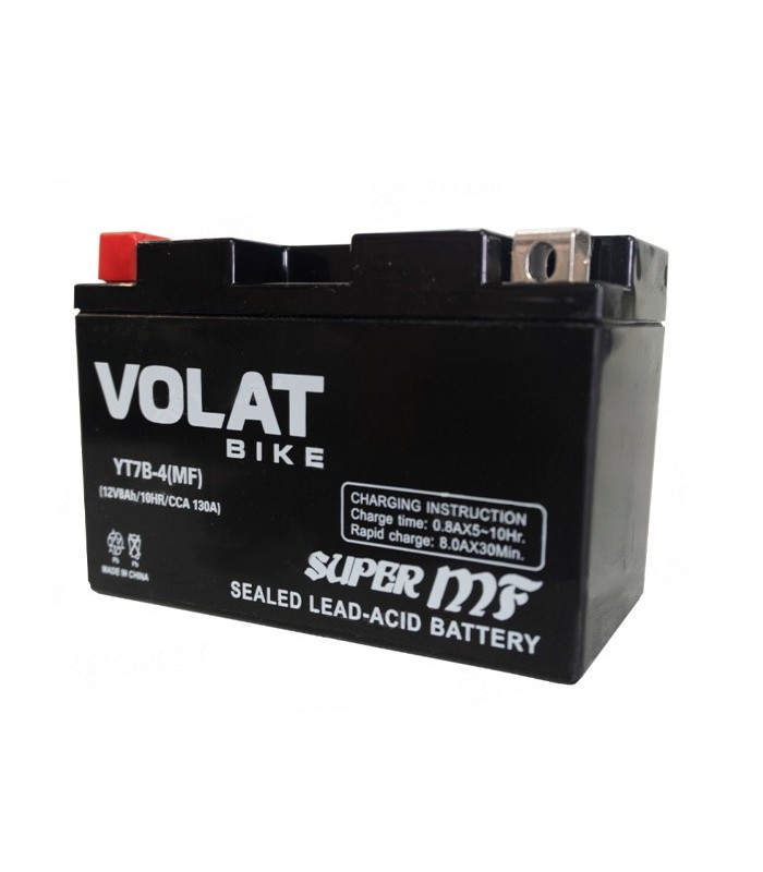 Аккумулятор Volat (8 Ah) 130 A, 12 V Прямая, L+ YT7B-4 YT7B-4 (MF)