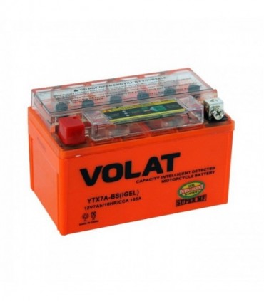 Аккумулятор Volat (7 Ah) 105 A, 12 V Прямая, L+ YTX7A-BS YTX7A-BS(iGEL)