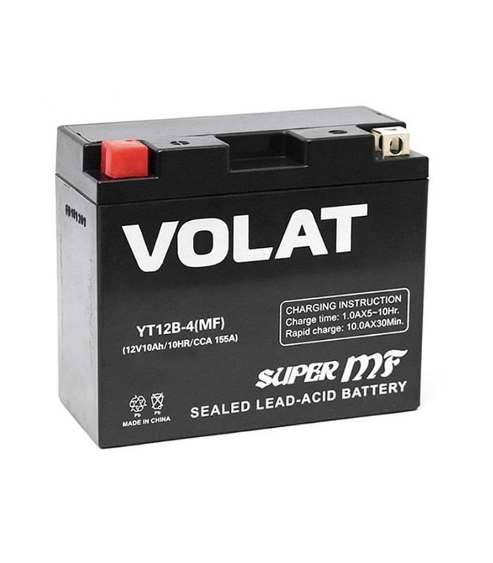 Аккумулятор Volat (10 Ah) 155 A, 12 V Прямая, L+ YT12B-4 YT12B-4 (MF)