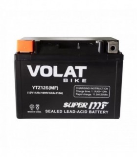 Аккумулятор Volat (11 Ah) 210 A, 12 V Прямая, L+ YTZ12S YTZ12S (MF)