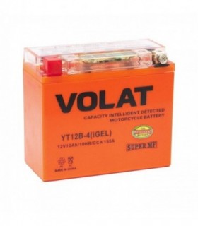 Аккумулятор Volat (10 Ah) 155 A, 12 V Прямая, L+ YT12B-4 YT12B-4 (iGEL)