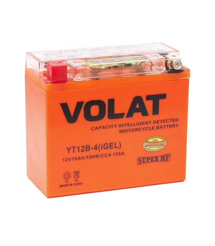Аккумулятор Volat (10 Ah) 155 A, 12 V Прямая, L+ YT12B-4 YT12B-4 (iGEL)