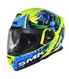 Шлем SMK TWISTER Dragon Gloss Yellow Blue Green