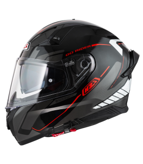 Шлем NZI Go Rider Stream Duo Motion антрацитово-чёрно-белый