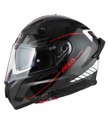 Шлем NZI Go Rider Stream Duo Motion антрацитово-чёрно-белый