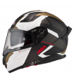 Шлем NZI Go Rider Stream Duo Trident чёрно-серо-золотой