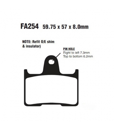 Тормозные колодки EBC FA254