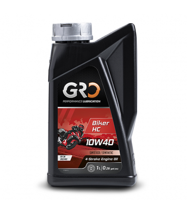 Масло моторное полусинтетическое GRO Biker HC 10W40, 1 литр