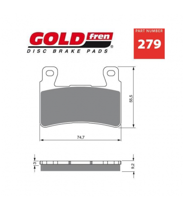 Тормозные колодки GoldFren 279-AD