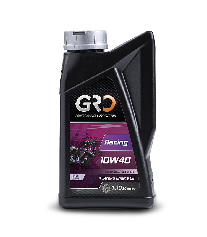 Масло моторное синтетическое GRO Racing 10W40 4T, 1 литр