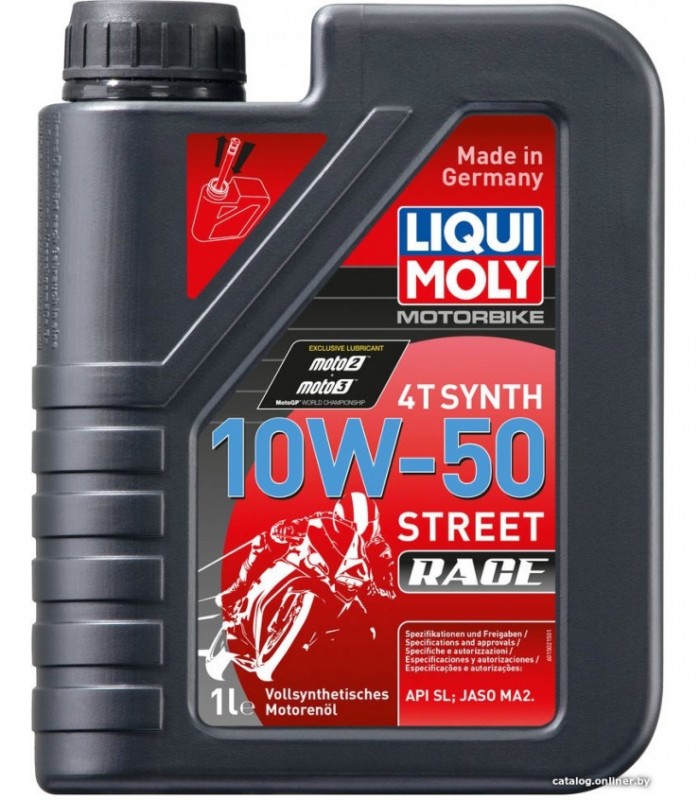 Масло  моторное синт. LIQUI MOLY Motorbike 4T Synth 10W-50 Street Race 1л.