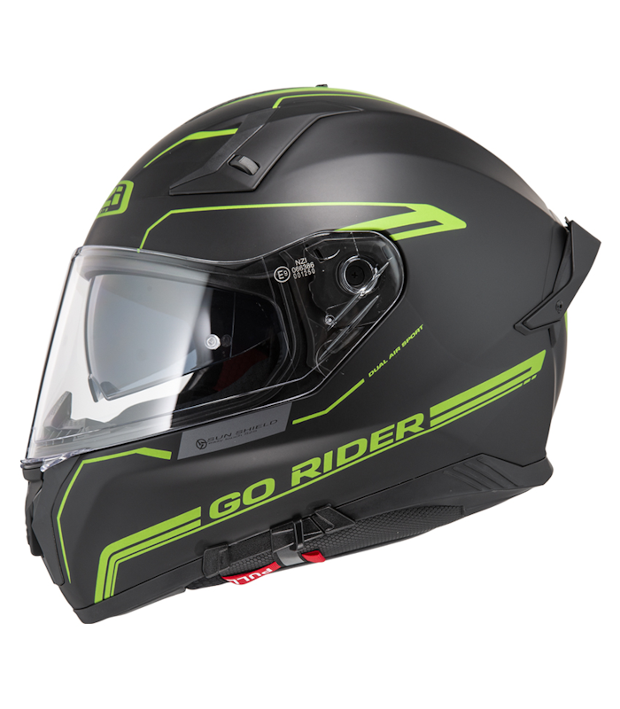 Шлем NZI Go Rider Stream Duo Solid Nouveau чёрный матовый