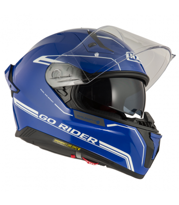 Шлем NZI Go Rider Stream Duo Solid Nouveau синий