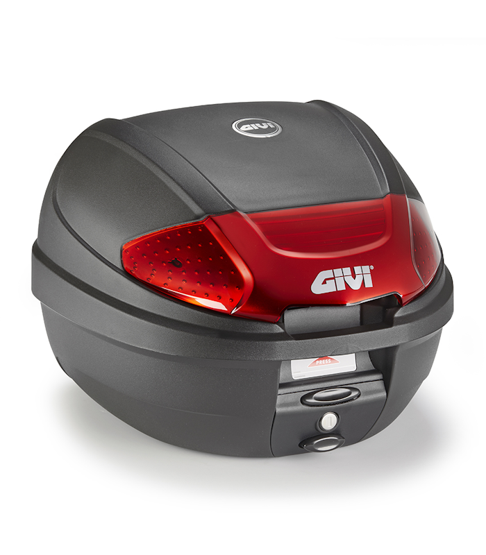 Кофр центральный Givi E300N2B с красным отражателем на 30 литров