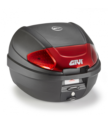 Кофр центральный Givi E300N2B с красным отражателем на 30 литров