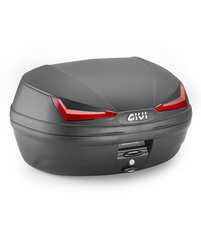 Кофр центральный Givi E455N с красным отражателем на 45 литров