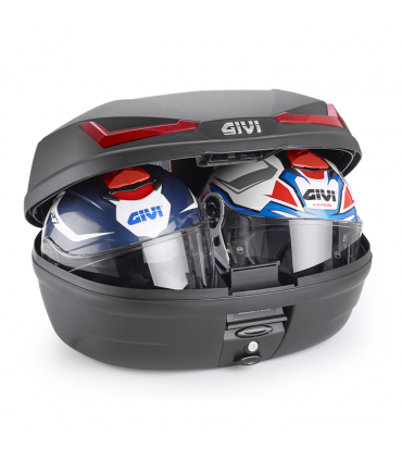 Кофр центральный Givi E455N с красным отражателем на 45 литров