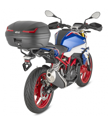Кофр центральный Givi E455N с красным отражателем на 45 литров