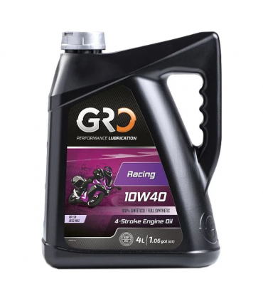 Масло моторное синтетическое GRO Racing 10W40 4T, 4 литра