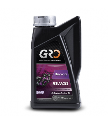 Масло моторное синтетическое GRO Racing 10W40 4T, 1 литр